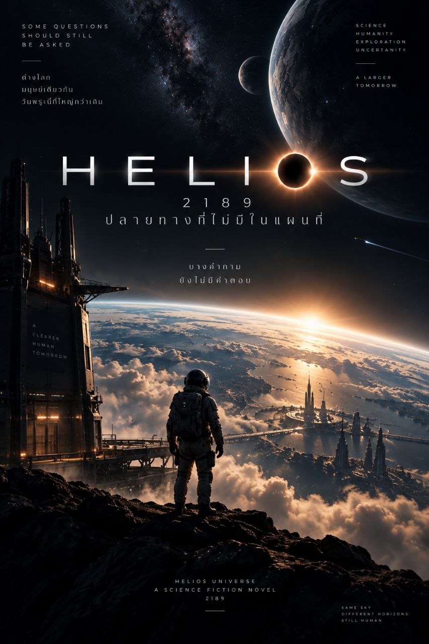 HELIOS 2189 — astronaut overlooking Earth
