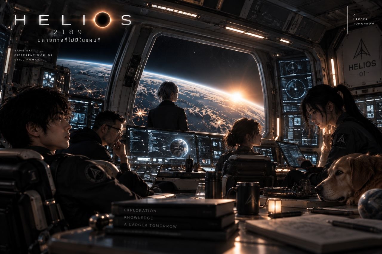 Crew inside HELIOS station